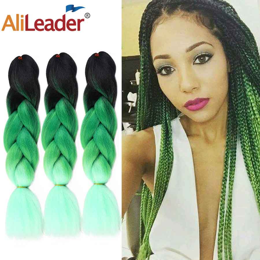 Alileader 24 Inch Jumbo Braids ũ  ߰ Ӹī ռ Ombre Braiding Hair Extensions For Crochet Braids 103 Colors Rainbow Hair